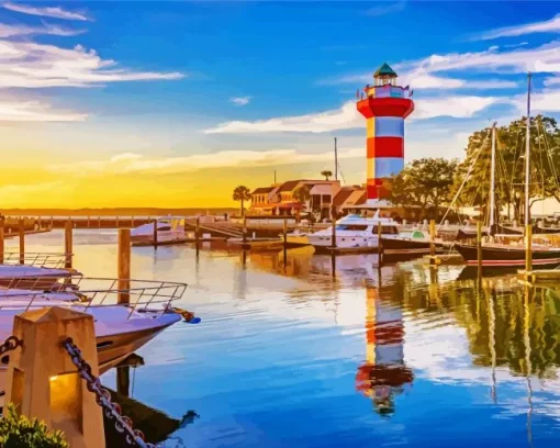 Harbour Town Lighthouse Diamond Painting