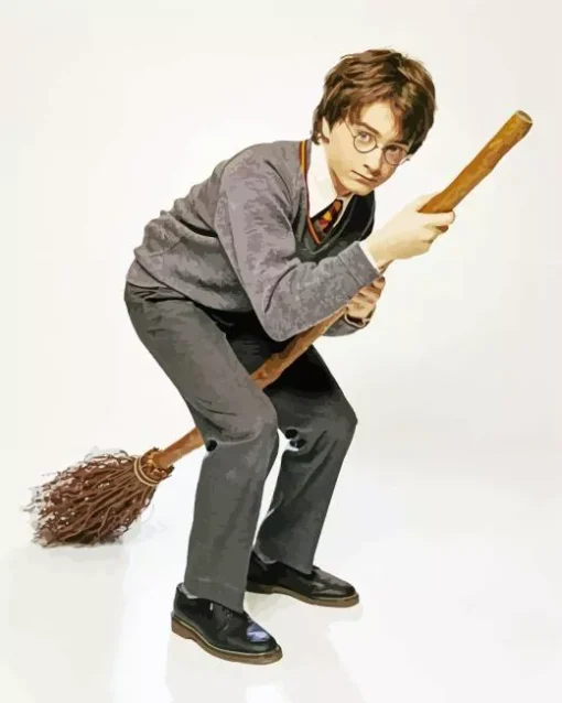 Harry On A Broom Diamond Painting