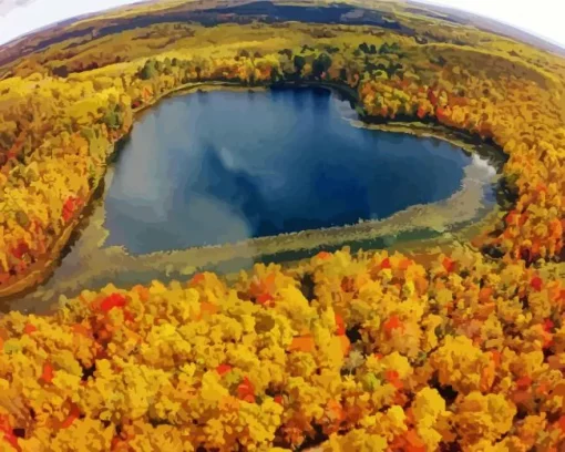 Heart Lake Canada Diamond Painting