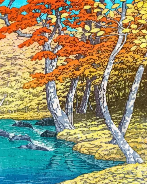 Herfst In Oirase Hasui Kawase Diamond Painting