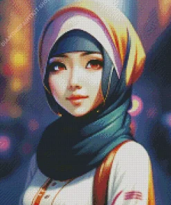 Hijab Anime Girl Diamond Painting