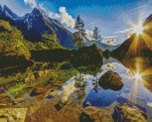 Hintersee Lake Diamond Painting