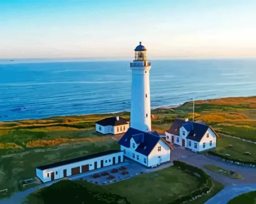 Hirtshals Fyr Lighthouse Diamond Painting