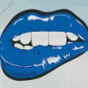 Illustration Blue Lips Diamond Painting