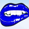 Illustration Blue Lips Diamond Painting