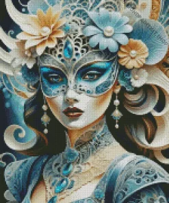 Masked Elegant Woman Diamond Painting