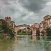 Old Mostar Bridge Diamond Painting