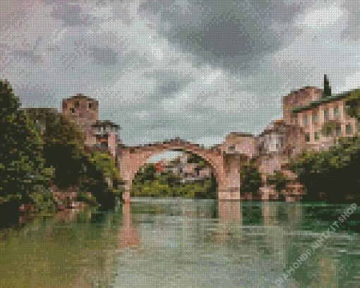 Old Mostar Bridge Diamond Painting