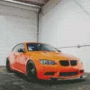 Orange Bmw Lava Diamond Painting