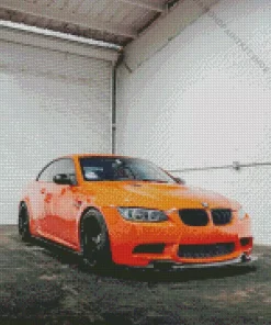 Orange Bmw Lava Diamond Painting