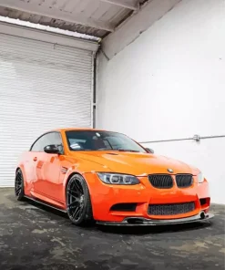 Orange Bmw Lava Diamond Painting