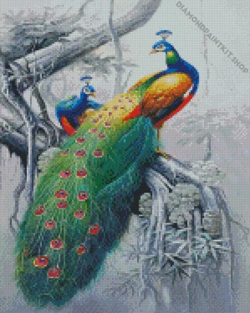 Peacock Couple Diamond Painting