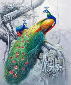 Peacock Couple Diamond Painting