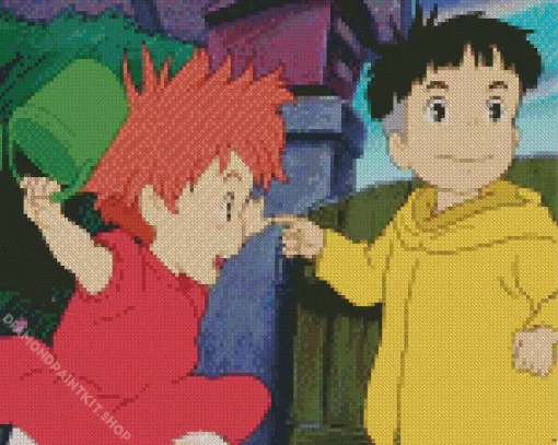 Ponyo And Sosuke Diamond Painting