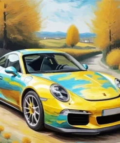 Porsche Illustration Diamond Painting