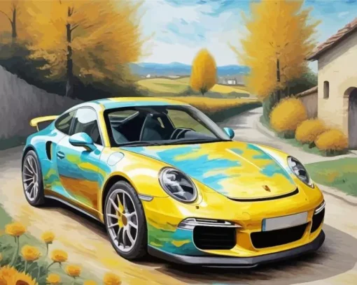 Porsche Illustration Diamond Painting