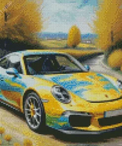 Porsche Illustration Diamond Painting