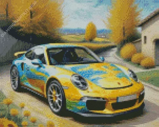 Porsche Illustration Diamond Painting