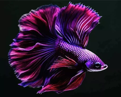 Purple Fish Diamond Painting