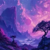 Purple Landscape Diamond Painting