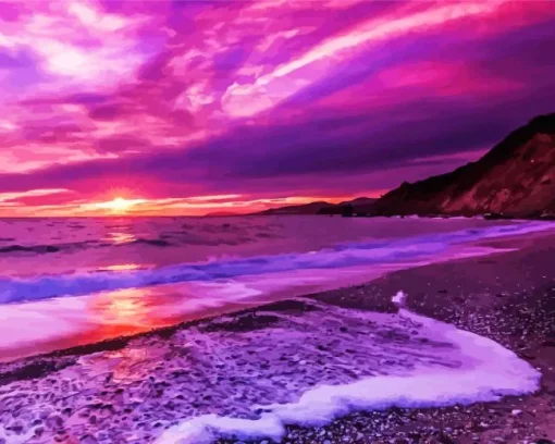 Purple Sunset Diamond Painting