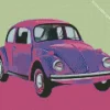 Purple Volkswagen Beetle Diamond Painting