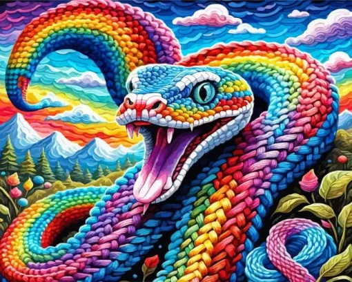 Rainbow Snake Diamond Painting