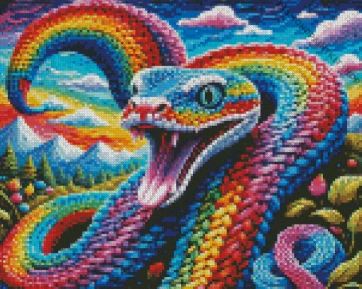 Rainbow Snake Diamond Painting