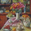 Ranunculus And Pears Olley Diamond Painting