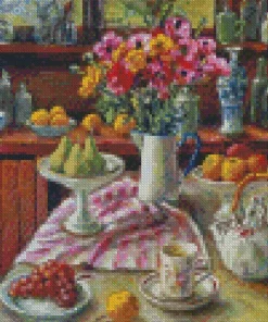 Ranunculus And Pears Olley Diamond Painting