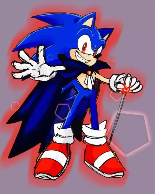 Sonic With Red Eyes Diamond Painting