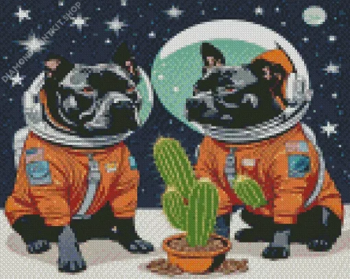 Staffordshire Astronauts Diamond Painting