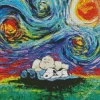 Starry Night Snoopy Diamond Painting