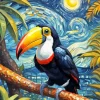 Starry Night Toucan Diamond Painting