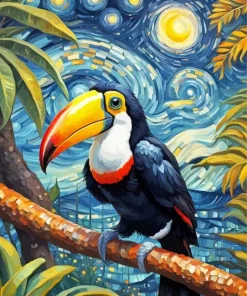 Starry Night Toucan Diamond Painting