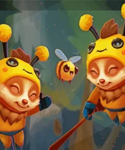 The Bee Teemo Diamond Painting