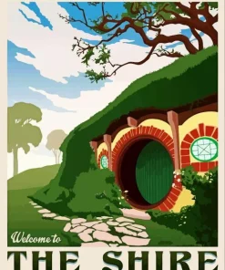 The Shire Travel Poster Diamond Painting