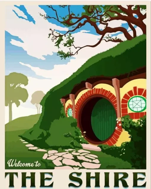 The Shire Travel Poster Diamond Painting