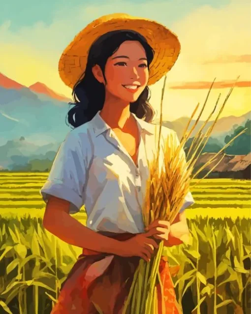 Vietnamese Girl Diamond Painting