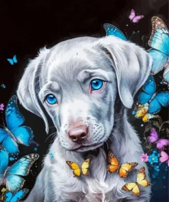 Weimaraner Puppy Diamond Painting