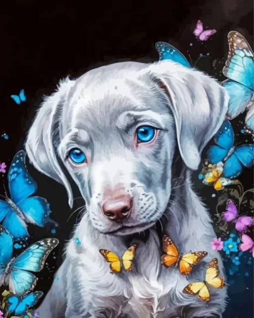 Weimaraner Puppy Diamond Painting