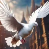 White Flying Pigeon Diamond Painting