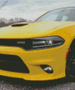 Yellow Charger Daytona Diamond Painting