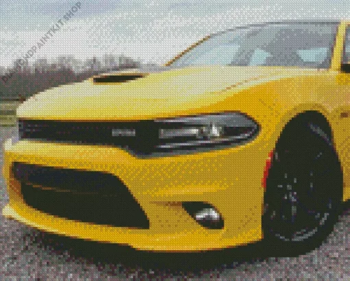 Yellow Charger Daytona Diamond Painting