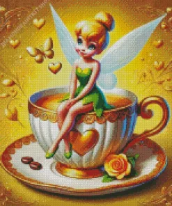 Tinker Bell And Coffee Diamond Painting