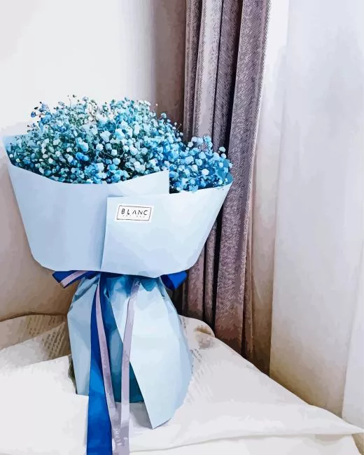 Blue baby breath bouquet Diamond Dotz Blue Baby Breath Bouquet Diamond Painting