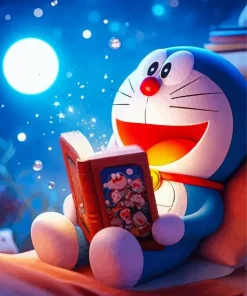 Doraemon Reading Diamond Painting