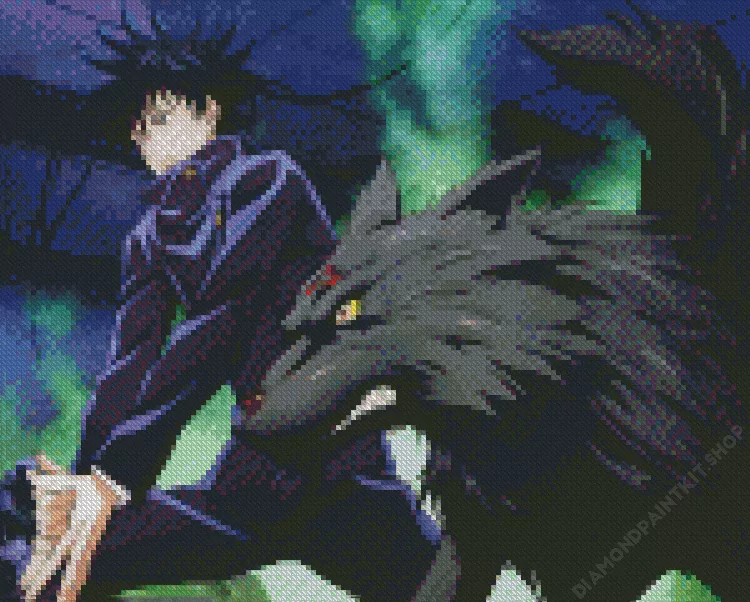 Megumi Fushiguro anime Diamond With Numbers