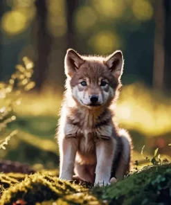 Baby Wolf Diamond Painting