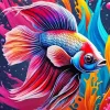 Betta Fish Art Diamond Painting